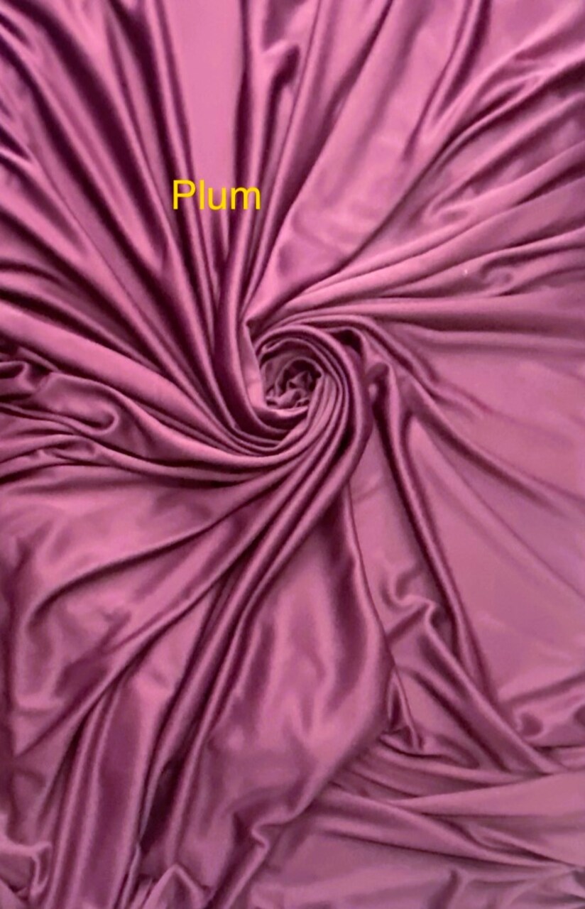 1 Yard Plum Matte Stretch Lining Fabric For Dresses Undergarments Costumes Sewing 60 Inches Wide
